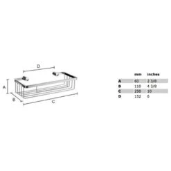 Smedbo Sideline Seifenkorb, Einfach 25 Cm