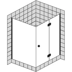 Sprinz Fortuna Tür Mit Festteil Und Seitenwand 90 X 75 X 200 Cm Türanschlag Rechts -Grohe Duschen Geschaft hersteller sprinz fortuna teilgerahmt tuer mit 3166211