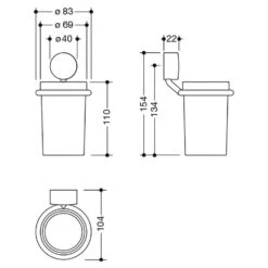 HEWI System 815 Glasbecher Mit Halter -Grohe Duschen Geschaft hewi system 815 glasbecher mit halter 10064108