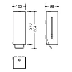 HEWI System 900 Seifenspender -Grohe Duschen Geschaft hewi system 900 accessoires seifenspender 5720044