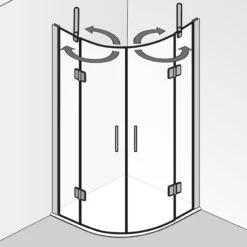 HSK Aperto Pro Runddusche Pendelbar 4-teilig, Sondermaß -Grohe Duschen Geschaft hsk duschkabinen aperto pro rundduschen pendelbar 4677032