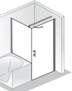 HSK Favorit Nova Verkürzte Seitenwand Auf Badewanne Für Pendeltür Anschlag Rechts Sondermaß