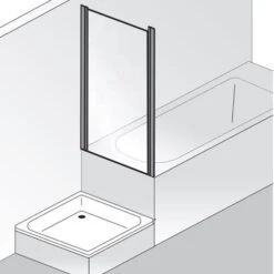 HSK Premium Classic Seitenwand Verkürzt Auf Badewanne Für Drehtür, Sondermaß -Grohe Duschen Geschaft hsk duschkabinen premium classic seitenwand drehtuere 4701536