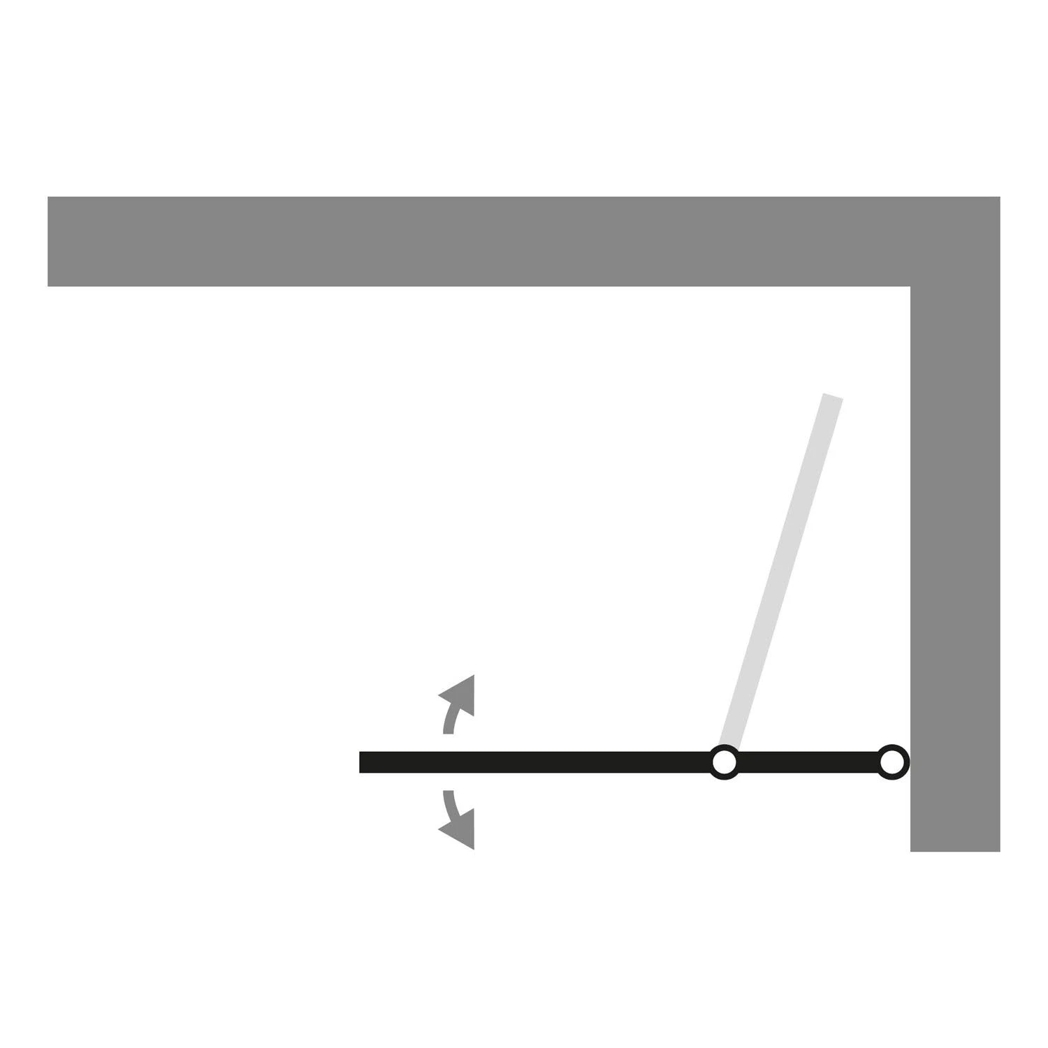 HSK Walk-In Aperto Drehtür Pendelbar 2-teilig, Anschlag Rechts, 100 Cm 4 HSK Walk-In Aperto Drehtür Pendelbar 2-teilig, Anschlag Rechts, 100 Cm – Bild 2