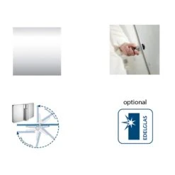 HSK Walk-In Aperto Drehtür Pendelbar 2-teilig, Anschlag Rechts, 100 Cm