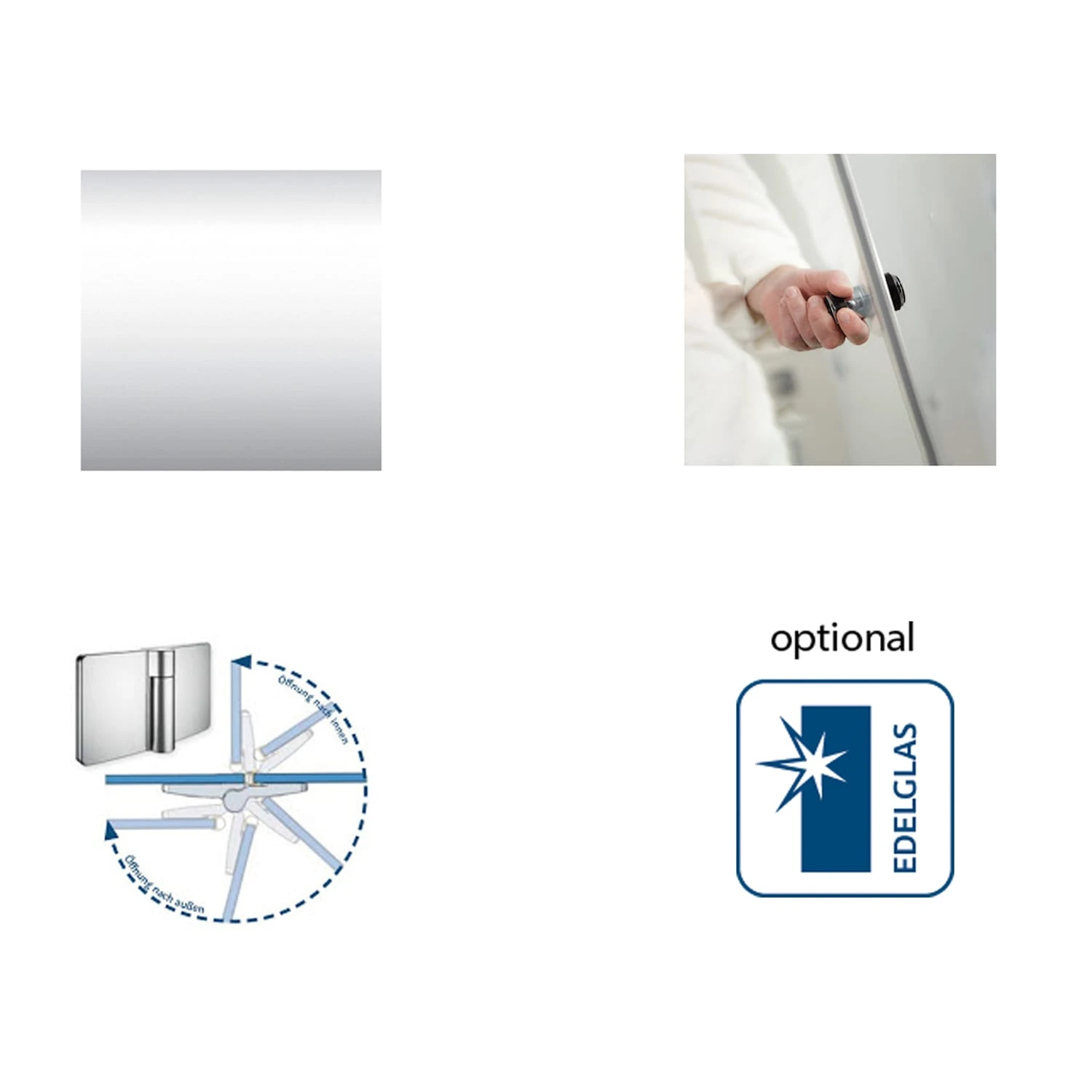 HSK Walk-In Aperto Drehtür Pendelbar 2-teilig, Anschlag Rechts, 100 Cm 3 HSK Walk-In Aperto Drehtür Pendelbar 2-teilig, Anschlag Rechts, 100 Cm