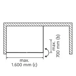 HSK Walk-In Easy 2 Frontelement Bis 160 Cm Mit Schwenkbaren Seitenteil, H: Bis 200 Cm, Anschlag Links -Grohe Duschen Geschaft hsk duschkabinen walk easy 2 frontelement 4389446