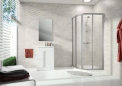 HÜPPE Alpha 2 Vollgerahmt 1/4 Kreis Gleittür, 80 X 190 Cm, Radius 55 Cm, Kunstglas -Grohe Duschen Geschaft hueppe alpha 2 gleittuer 1 4 9361799