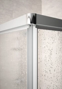 HÜPPE Alpha 2 Vollgerahmt 4-Eck Gleittür 1-teilig Mit Festem Segment, 170 X 200 Cm, Kunstglas