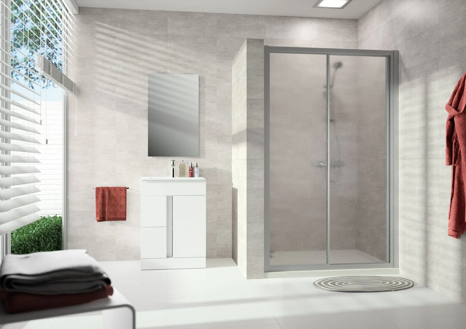 HÜPPE Alpha 2 Vollgerahmt 4-Eck Gleittür 1-teilig Mit Festem Segment, 130 X 190 Cm, Kunstglas 7 HÜPPE Alpha 2 Vollgerahmt 4-Eck Gleittür 1-teilig Mit Festem Segment, 130 X 190 Cm, Kunstglas – Bild 5