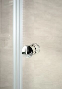 HÜPPE Alpha 2 Teilgerahmt 1/4 Kreis Gleittür, 90 X 190 Cm, Radius 55 Cm, Glas Mit Anti-Plaque