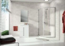 HÜPPE Alpha 2 Teilgerahmt 1/4 Kreis Gleittür, 90 X 190 Cm, Radius 55 Cm, Glas Mit Anti-Plaque -Grohe Duschen Geschaft hueppe alpha 2 gleittuer teilgerahmt 1 9360206