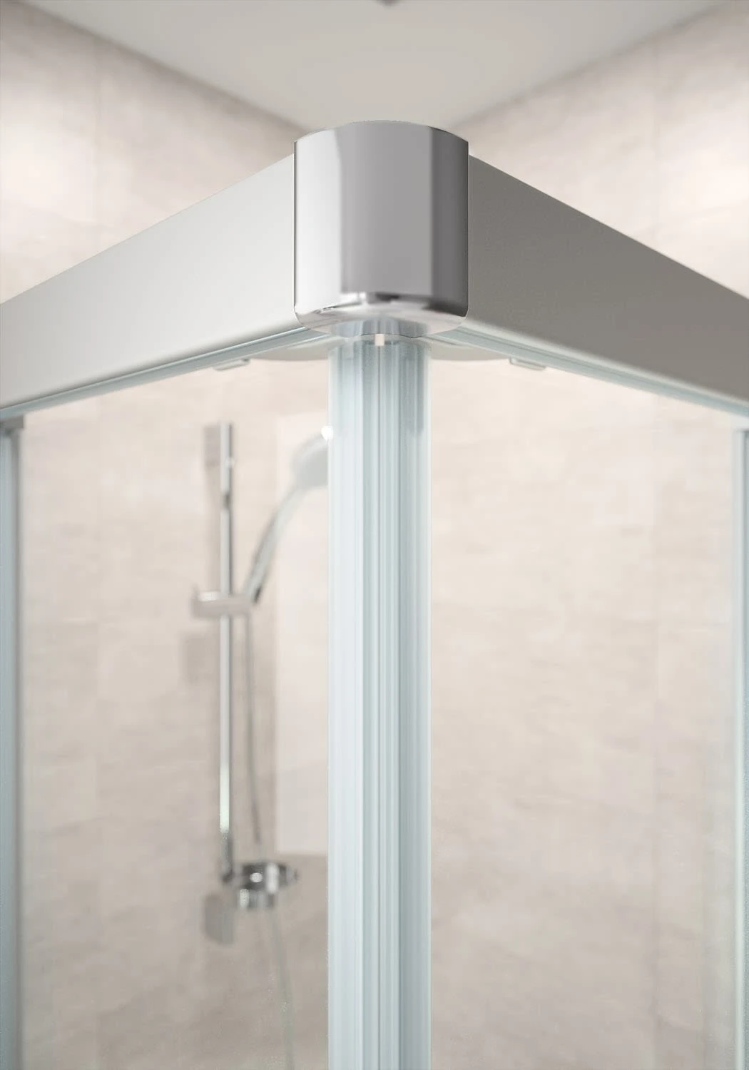 HÜPPE Alpha 2 Teilgerahmt 4-Eck Gleittüreckeinstieg 3-teilig, 90 X 190 Cm, Glas Mit Anti-Plaque 4 HÜPPE Alpha 2 Teilgerahmt 4-Eck Gleittüreckeinstieg 3-teilig, 90 X 190 Cm, Glas Mit Anti-Plaque – Bild 2