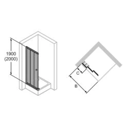 HÜPPE Alpha 2 Teilgerahmt 4-Eck Gleittüreckeinstieg 3-teilig, 100 X 200 Cm, Glas Ohne Anti-Plaque -Grohe Duschen Geschaft hueppe alpha 2 gleittuereckeinstieg 3 teilig 9318845
