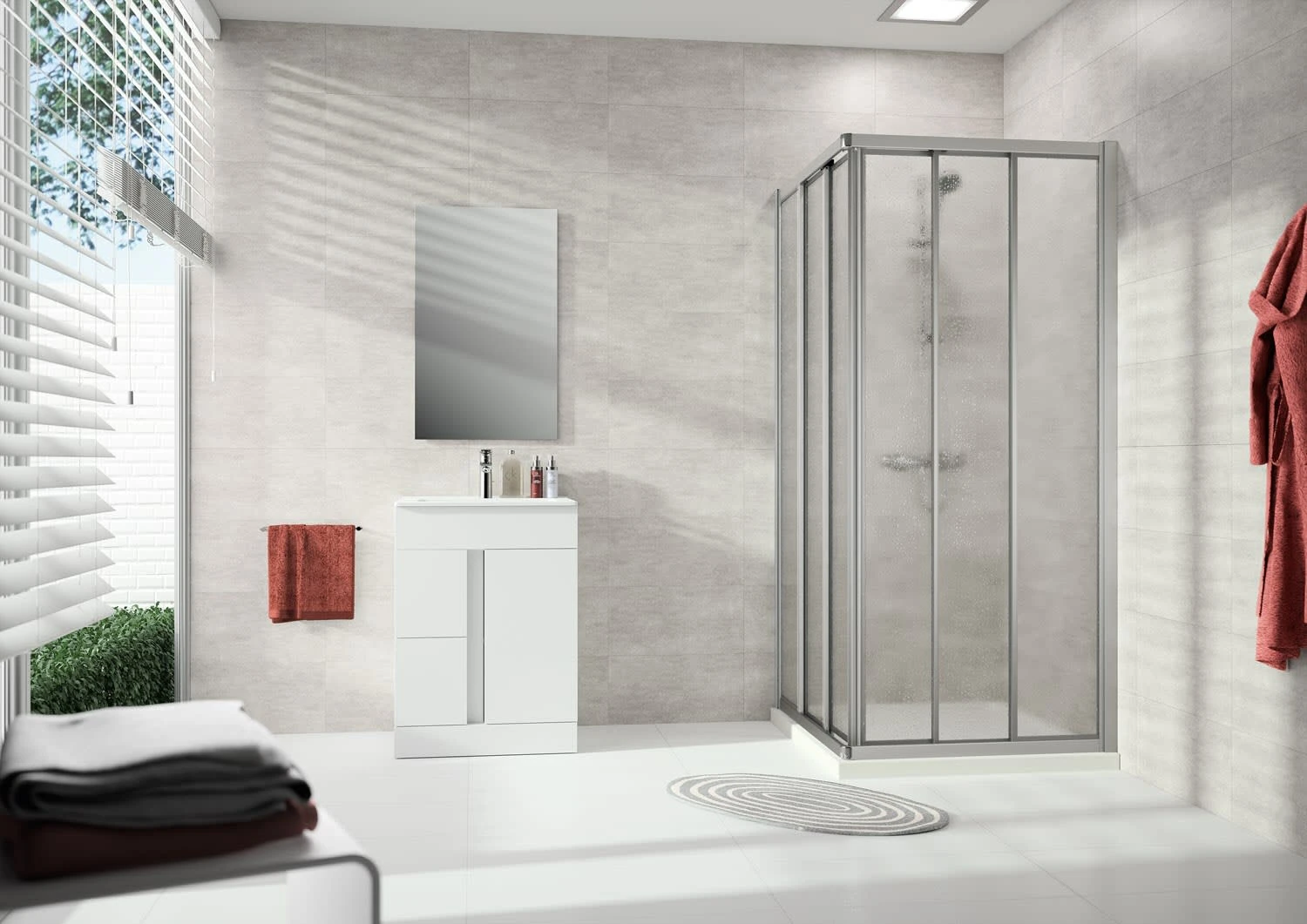 HÜPPE Alpha 2 Vollgerahmt 4-Eck Gleittüreckeinstieg 3-teilig, 70 X 200 Cm, Kunstglas 7 HÜPPE Alpha 2 Vollgerahmt 4-Eck Gleittüreckeinstieg 3-teilig, 70 X 200 Cm, Kunstglas – Bild 5