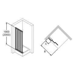 HÜPPE Alpha 2 Vollgerahmt 4-Eck Gleittüreckeinstieg 3-teilig, 100 X 190 Cm, Glas Ohne Anti-Plaque -Grohe Duschen Geschaft hueppe alpha 2 gleittuereckeinstieg 3 teilig 9324185