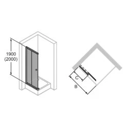 HÜPPE Alpha 2 Teilgerahmt 4-Eck Gleittüreckeinstieg 2-teilig, 70 X 190 Cm, Glas Ohne Anti-Plaque -Grohe Duschen Geschaft hueppe alpha 2 gleittuereckeinstieg teilig 1 9312695