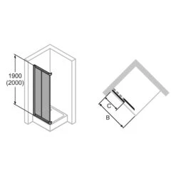 HÜPPE Alpha 2 Vollgerahmt 4-Eck Gleittüreckeinstieg 2-teilig, 80 X 190 Cm, Glas Mit Anti-Plaque -Grohe Duschen Geschaft hueppe alpha 2 gleittuereckeinstieg teilig 1 9314885