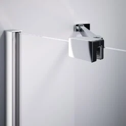 HÜPPE Design Pure 1/4 Kreis Schwingtür Mit Festem Segment 100 X 200 Cm, R= 55 Cm, Glas Ohne Anti-Plaque -Grohe Duschen Geschaft hueppe design pure teilgerahmt schwingtuer 1 8891018