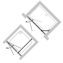 HÜPPE Design Pure 4-Eck Schwingtür Mit Nebenteil 100 X 190 Cm, Glas Mit Anti-Plaque -Grohe Duschen Geschaft hueppe design pure teilgerahmt schwingtuer mit 8883920