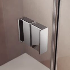 HÜPPE Solva Teilgerahmt 1/4 Kreis Schwingtür Mit Festteilen 2-flüglig 90-120/90-120 X 200 Cm, Radius 55 Cm, Glas Mit Anti-Plaque