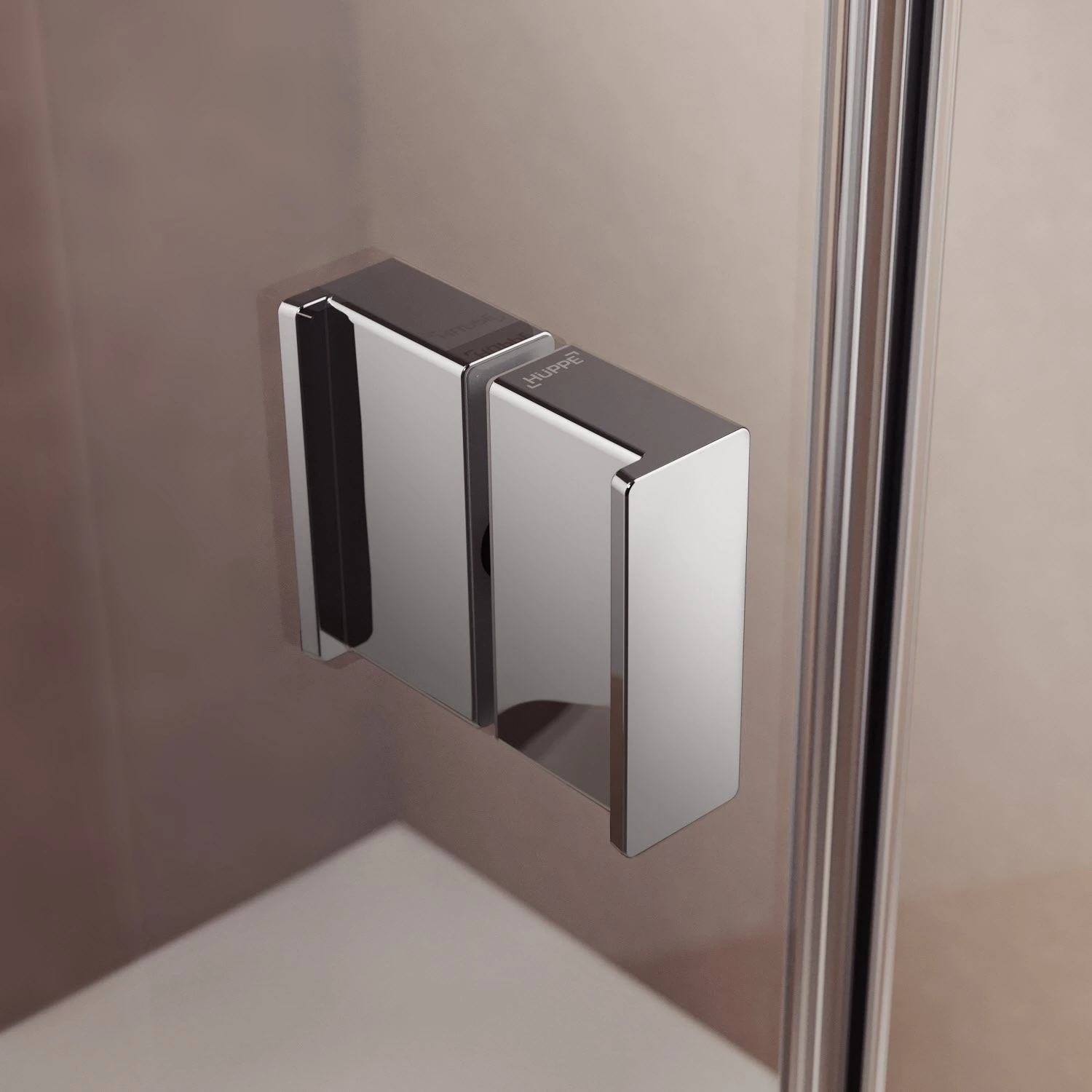 HÜPPE Solva Teilgerahmt 1/4 Kreis Schwingtür Mit Festteilen 2-flüglig 90-120/90-120 X 200 Cm, Radius 55 Cm, Glas Mit Anti-Plaque 3 HÜPPE Solva Teilgerahmt 1/4 Kreis Schwingtür Mit Festteilen 2-flüglig 90-120/90-120 X 200 Cm, Radius 55 Cm, Glas Mit Anti-Plaque