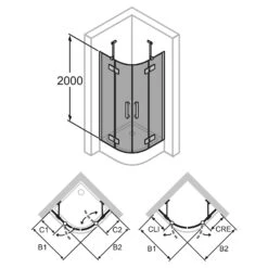 HÜPPE Solva Teilgerahmt 1/4 Kreis Schwingtür Mit Festteilen 2-flüglig 90-120/90-120 X 200 Cm, Radius 55 Cm, Glas Mit Anti-Plaque 13 HÜPPE Solva Teilgerahmt 1/4 Kreis Schwingtür Mit Festteilen 2-flüglig 90-120/90-120 X 200 Cm, Radius 55 Cm, Glas Mit Anti-Plaque -Grohe Duschen Geschaft hueppe solva teilgerahmt schwingtuer viertelkreis duschkabine 9527294