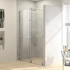 HÜPPE Xtensa Pure Walk-In Gleittür Mit Festem Segment 110 Cm, Anschlag Links -Grohe Duschen Geschaft hueppe walk xtensa pure gleittuer 6675373