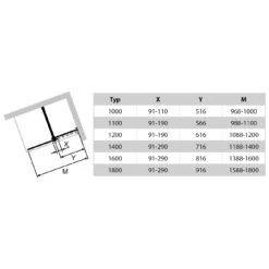 HÜPPE Xtensa Pure Walk-In Gleittür Mit Festem Segment 160 Cm, Anschlag Rechts -Grohe Duschen Geschaft hueppe walk xtensa pure gleittuer 8577919