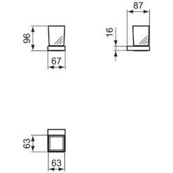 Ideal Standard Conca Mundglas Eckig -Grohe Duschen Geschaft ideal standard bad accessoires conca mundglas 6993600