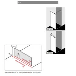 Kermi MENA Teilgerahmte WALK-IN Wall Mit 90° Stabilisierung 120 Cm, Breites Profil -Grohe Duschen Geschaft kermi duschkabinen serie mena walk teilgerahmte 5028374