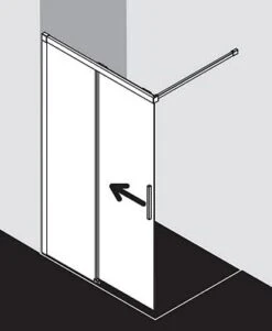 Kermi Nica Walk-In Wall Gleittür Mit Festfeld 140 X 200 Cm, Anschlag Links