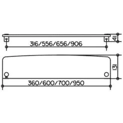 Keuco Elegance Neu Cristallinglas-Platte 60 X 13,1 Cm