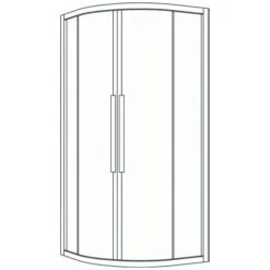 Koralle MyDay Viertelkreis Duschabtrennung VSF 100 X 100, Radius 52 Cm