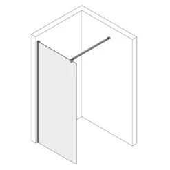 Koralle SL450 Walk-In Trennwand, Typ WWBO 110, 110 X 200 Cm, Bodengleich, Mit GlasPlus -Grohe Duschen Geschaft koralle duschkabinen sl450 walk trennwand typ 11130940
