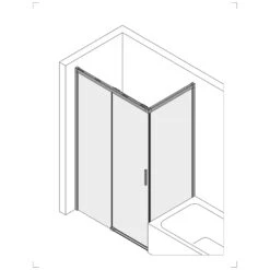 Koralle SL510 Trennwand Kurz Typ WKM R, 120 X 175 Cm, Schenkel Rechts