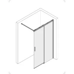 Koralle SL510 WalkIn Schiebetür 2-teilig Typ DSW2 R, 100 X 200 Cm, Anschlag Rechts