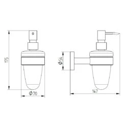 Kronenbach Lima 2.0 Black Seifenspender, Glas