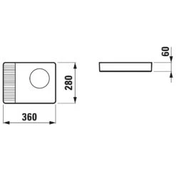 LAUFEN Val Aufbewahrungsschale Eckig