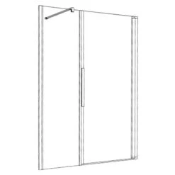 Kronenbach Tube Pendeltür Mit Trennwand In Flucht Für Nische, Sondermaß Bis 205 Cm, Anschlag Rechts -Grohe Duschen Geschaft marken kronenbach duschabtrennungen 4017701