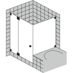 Sprinz Omega Pendeltür Mit Festteil Und Kurzer Seitenwand Bis 100 X 100 X 200 Cm -Grohe Duschen Geschaft sprinz omega tuer seitenwand 100 x 1254099