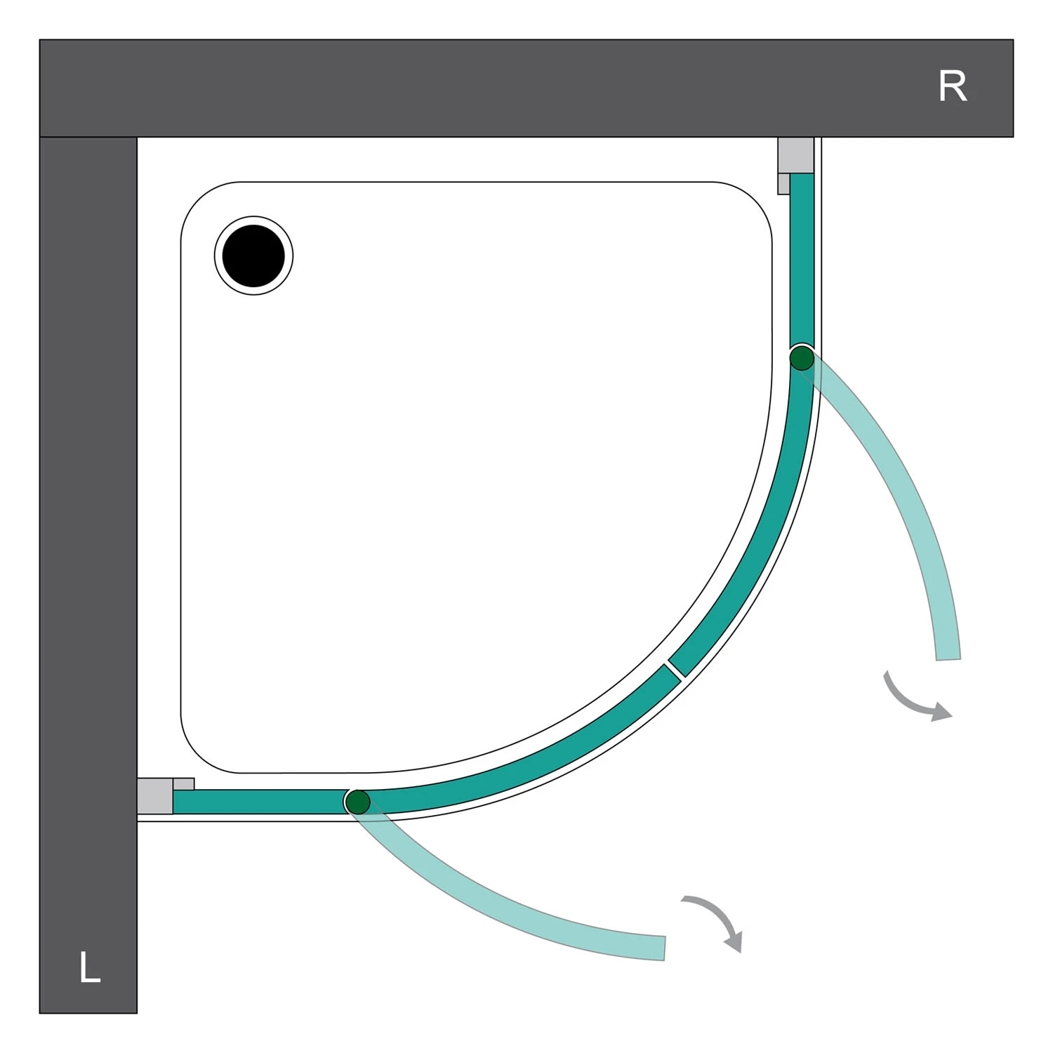 Steinkamp Lifestyle Runddusche 4-teilig 100 X 100 Cm Inkl. Easypearl, Mittig Mattiert 6 Steinkamp Lifestyle Runddusche 4-teilig 100 X 100 Cm Inkl. Easypearl, Mittig Mattiert – Bild 4