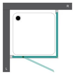 Steinkamp Living Drehtür An Nebenteil Mit Seitenwand 80 X 80 Cm Anschlag Links Inkl. Easypearl, Mittig Mattiert -Grohe Duschen Geschaft steinkamp duschabtrennungen living drehtuer mit seitenwand 6129643