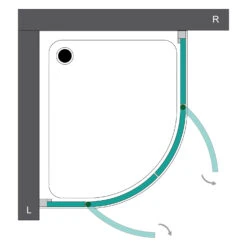 Steinkamp Living Runddusche 4-teilig 90 X 100 Cm Radius 50 Cm, Ausführung Rechts Inkl. Easypearl, Mittig Mattiert -Grohe Duschen Geschaft steinkamp duschabtrennungen living runddusche 4 teilig 6767608