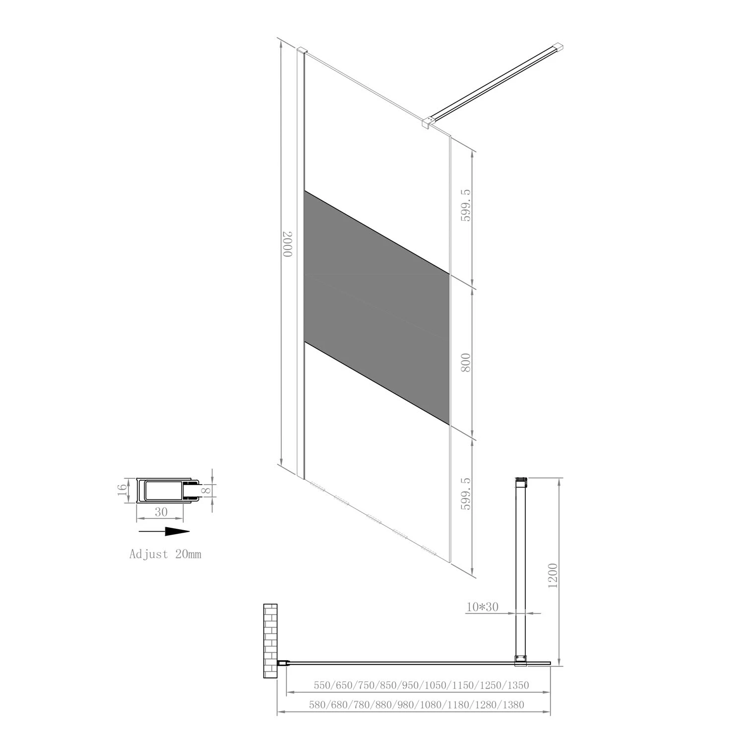 Sturotec 3020 Walk-In Seitenwand 140 X 200 Cm Mit Nano-Beschichtung 5 Sturotec 3020 Walk-In Seitenwand 140 X 200 Cm Mit Nano-Beschichtung – Bild 3