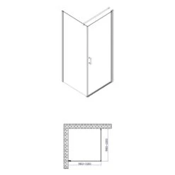Sturotec 5070 Drehtür Mit Seitenwand 100 X 100 X 195 Cm Mit Nano-Beschichtung -Grohe Duschen Geschaft sturotec duschkabinen serie 5070 drehtueren mit 10574777