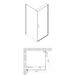 Sturotec 5070 Drehtür Mit Seitenwand 80 X 90 X 195 Cm Mit Nano-Beschichtung -Grohe Duschen Geschaft sturotec duschkabinen serie 5070 drehtueren mit 10574792