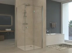 Sturotec 5090 Drehfalttür Mit Seitenwand 80 X 120 X 200 Cm Anschlag Rechts, Mit Nano-Beschichtung -Grohe Duschen Geschaft sturotec duschkabinen serie 5090 drehfalttueren mit 11852520