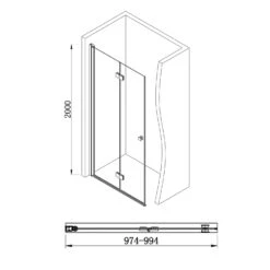 Sturotec 5090 Drehfalttür Mit Seitenwand 100 X 100 X 200 Cm Anschlag Links, Mit Nano-Beschichtung -Grohe Duschen Geschaft sturotec duschkabinen serie 5090 drehfalttueren mit 11852571