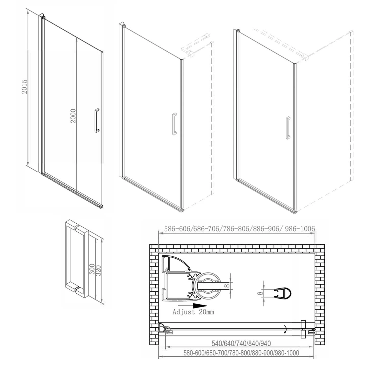 Sturotec 5090 Pendeltür Mit Seitenwand 90 X 120 X 200 Cm, Mit Nano-Beschichtung 6 Sturotec 5090 Pendeltür Mit Seitenwand 90 X 120 X 200 Cm, Mit Nano-Beschichtung – Bild 4